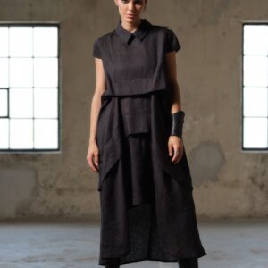 Black asymmetrical dress